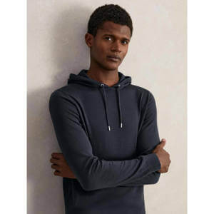 REISS Holland Merino Wool Drawstring Hoodie